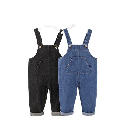 China Overall Big Boys Pantsandtrousers Boys Casual Pants Cowboys Solid Color Denim Blues for sale