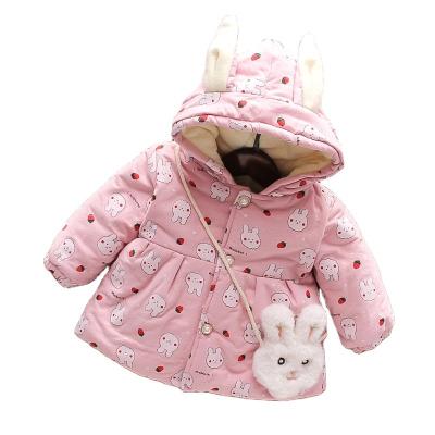 China Anti-wrinkle online wholesale newborn babies coat winter jacket kids girls warm clothes for 6-60 months wholesale kids ckothes for sale