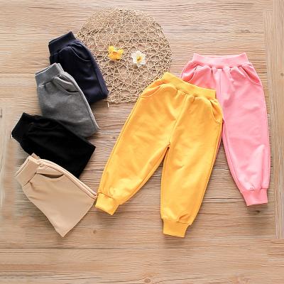 China Hot Selling Breathable Baby Pants Casual Light Weight Knit Boys Kids 100% Organic Cotton Colorful Pants Toddler Soft Outwear for sale