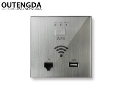 China OEM In Wall Wireless Access Point  Front Cover Drawing Silver 802.11n 300Mbps for sale