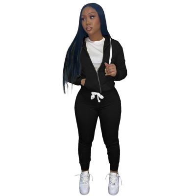 China QUICK DRY women fall pants two-piece women's sweatsuit tracksuit hoodie set women's trial suit outfit sets for sale