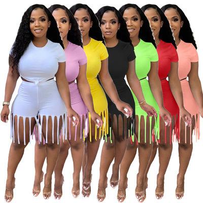 China New sexy QUICK DRY summer outfits ladies short set for women's two-piece set clothing 2021 for sale