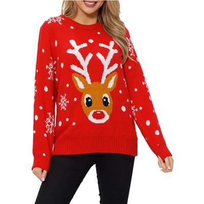 China Custom Women's Sweaters Ladies Private Label Long Sweater Drop Neck Knitted Women Plus Size Sweaters Christmas Sweater for sale