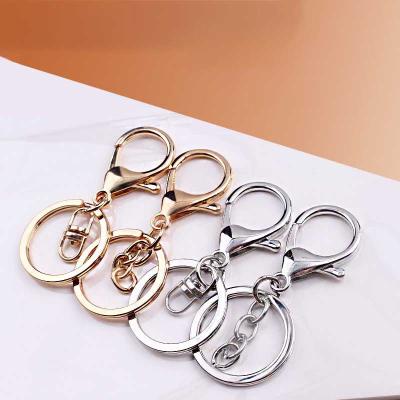 China DIY Jwerlry Accessories Key Chain Keychain Pendant Lobster Set Color Plated Accessories DIY Metal Jewelry Key Chain For Custom Rubber Woodkeychain for sale