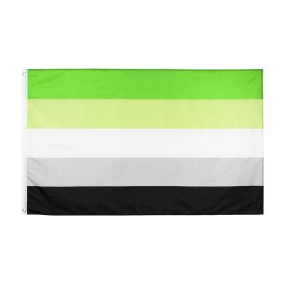 China Anyone Romantic Pride Orientation Aromanticism Polyester Bandera Gender Rainbow Flag Banner 3x5Ft Flag LGBTQIA Bandiera for sale