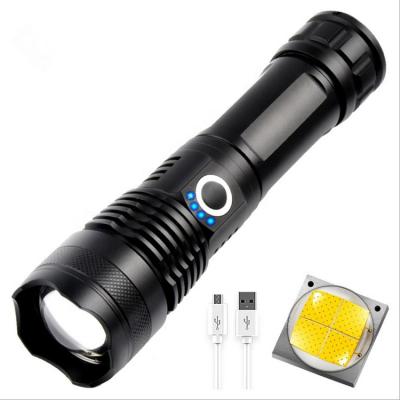 China Zoomable Led Flashlights XHP50 USB 3000 High Lumens Rechargeable Tactical Flashlight Waterproof Light Most Powerful Outdoor Portable LED Flashlight for sale