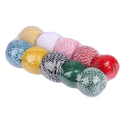 China Factory 1.5mm Viable Double Color Tag Braided Rope Gift Goods Packaging Cotton Rope à venda