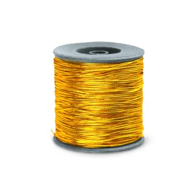 Китай Gold Eco-friendly Metallic Elastic Glitter String Thread Elastic Cord For Gift Bow продается