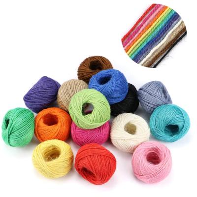 中国 Wholesale Cheap Colorful 100% Natural Synthetic Jute Hemp Rope 販売のため