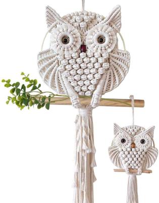 China Simple Plant 2 Sizes Owl Living Room Art Hand - Woven Crafts Bohemian Tapestry à venda