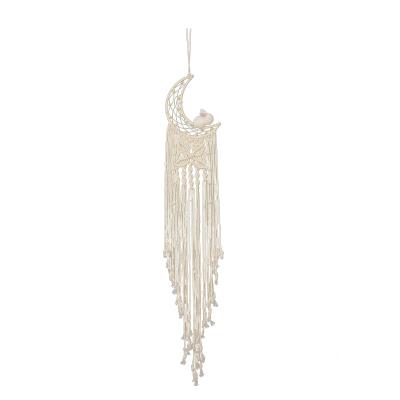 中国 Classic Bohemian Moon Wall Hanging Macrame for Home Decor 販売のため