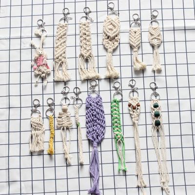 China Mini Macrame Keychains Bohemian Hot Sale Bohemian Macrame Keychains Te koop