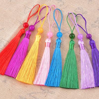 China Cell Phone Spot Marker Tassel Tassel With Beads Mini Hanging Tassel for sale