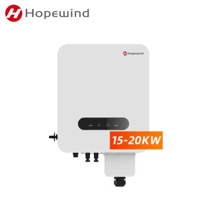 China Hopewind 20kw on grid solar inverter 15 kwa tie phase on grid inverter solar inverter 3phaze with limiter 360*450*220mm for sale