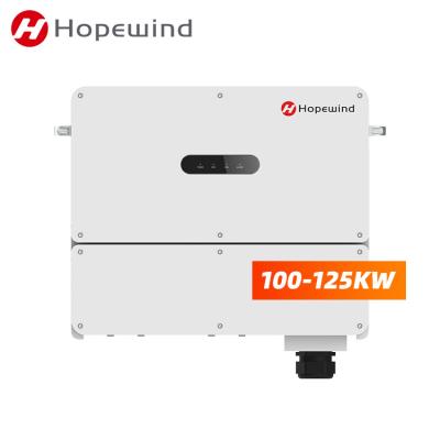 China HOPEWIND Utility Three Phase Solar 125kW 100KW Inverter On Grid Inverter Grid Tie Solar Inverter 800*680*330mm for sale