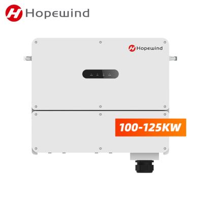 China HOPEWIND Solar Inverter On-grid 400V or 380V Gridtie Inverter 125KW 100KW Inversores On Grid 800*680*330mm for sale