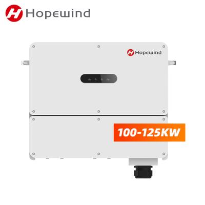 China HOPEWIND IP65 Outdoor Use Three Phase On Grid Inverter 100KW 125KW Grid Tie Solar Inverter 800*680*330mm for sale