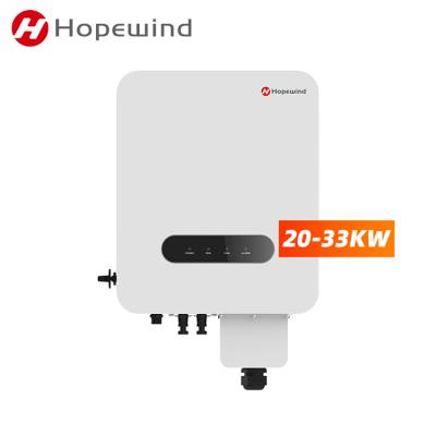 China HOPEWIND Safe Reliable MPPT Inversor 20KW 22KW 30KW On Grid 25 KW Inverter 3 Phase 25KW Ongrid Inverter 360*450*220mm for sale