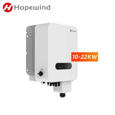 China HOPEWIND Top Selling Link Grid Inverter MPPT Waterproof On Grid Inverter 10KW 15KW 20KW On Grid Solar Inverter 325*380*177mm for sale