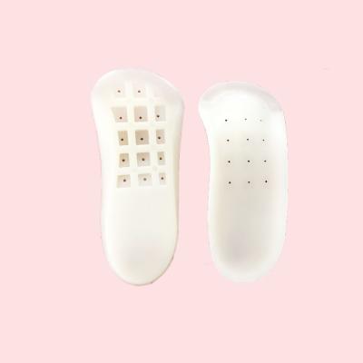 China Women Foot Flat Silicone Fasciitis Insole Carbon Fober Gel Plantar Correction Insole Plantars Increased Foot Pretection Heel Grip Size for sale