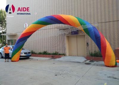 China Decoraciones inflables coloridas de la entrada de la fiesta de cumpleaños del arco iris del arco de la entrada en venta