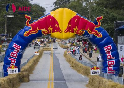 China 25Kg Large Inflatable Entrance Arch Commercial Red Bull For Marathon Race for sale