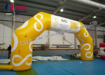 China Meta inflável inflável amarelo do arco do arco 8M da entrada com a impressão do logotipo à venda