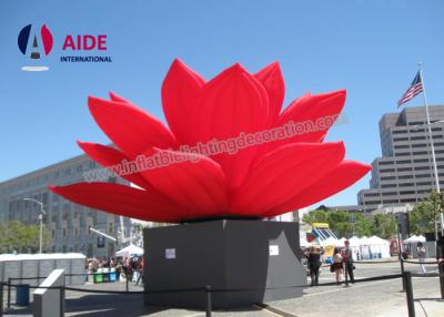 China Outdoor large Inflatable Event Decoration Display Use Inflatable Red Lotus Flower for sale