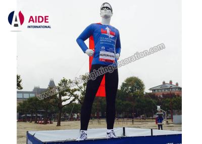 China Giant Inflatable Superman Shape , Advertising Inflatable Event Decoration for sale