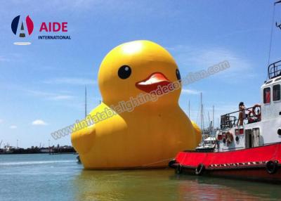 China 8M Inflatable Yellow Duck , Aerated Portable Exhibition Stands On Water for sale