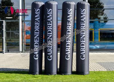 China Black Inflatable Advertising Pillar Backyard Digital Print Balloon Decoration for sale