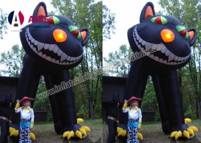 China Giant Inflatable Halloween Cat Inflatable Holiday Decor PVC Cloth For Party for sale