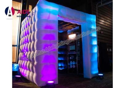 China Customized Logo Print Photo Booth Inflatable Square Home Photography Studio for sale