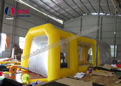 China Cabina inflable de la pintura de la lona del Pvc, cabina de espray portátil del color amarillo para los coches en venta