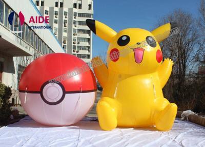 China OEM Lovely Yellow Cartoon Blow Up Model Inflatable Pikachu For Decoration for sale