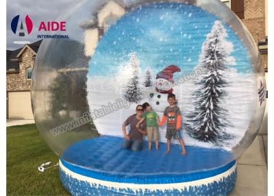 China Winter Air Snow Globes Stand Inflatable Holiday Decor inside Transparent Snow Balloon for sale