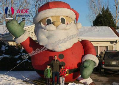 China 7M Giant Christmas Man Inflatable Santa Claus Character Outdoor Advertise Big Size for sale