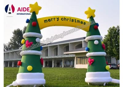 China Christmas Air Blown Santa Tree Inflatable Holiday Decor Archway Tunnel For Rental for sale