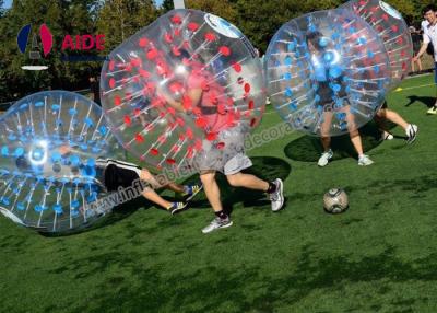 China Free Blower Bubble Ball Inflatable Bumper Air Soccer Ball Blue Red for sale