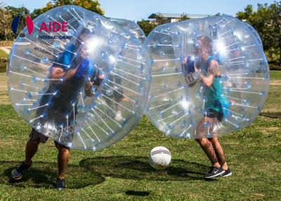 China Klare aufblasbare Fußball-Spiel-aufblasbare Fußbälle für Operations-Kinderblasen-Fußball zu verkaufen