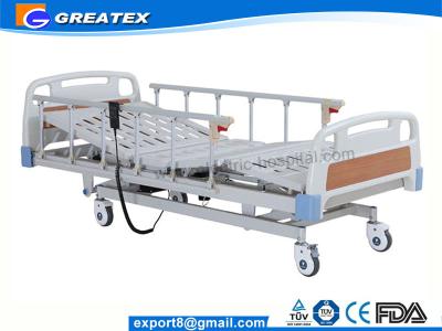 China 5 Functions Motorized Patient ICU  Hospital Bed With Aluminium alloy Rail Guard for sale