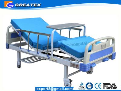 China Family / Hospital Singel Crank Home Hospital Beds With Aluminium Guardrails for sale