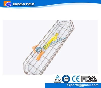 China Stainless Steel Silver Emergency Basket Stretcher For Hospital , Clinic (GT-F001C) for sale