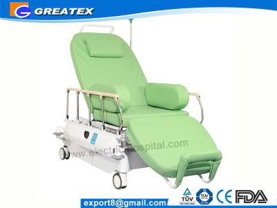 China Hospital Clinic Electric Adjustable Passion Dialysis Chairs With Flat Bed Position for sale