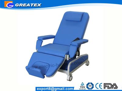 China Automatic Hemodialysis Chairs with pillow and footrest , Mechanical Blood Drawing Chair for sale