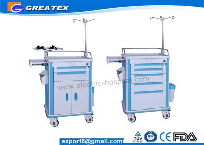 China Easy Clean ABS Emergency Trolley Hospital Linen Trolley With Drawer for sale