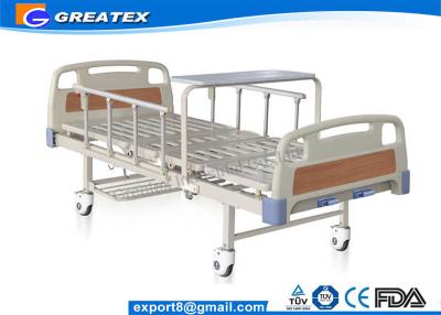 China Durable frame Steel board Two Crank Manual Bariatric Hospital Beds With Foldable Table for sale