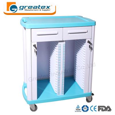 China Medical Equipment Medical Case History Trolley Double Rows and Single Row for sale