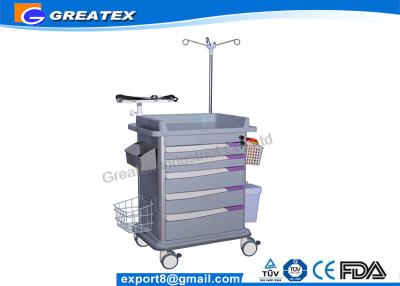 China ISO Quality 5 Drawers Emergency Medical Trolley crash cart utility trolley for sale