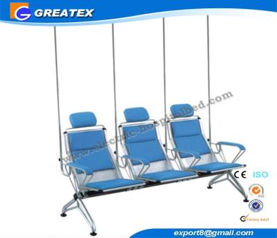 China Comfortable Steel Manual Hospital Infusion / Transfusion Chair With PU Cushion for sale